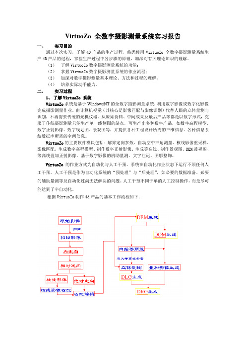 VirtuoZo NT全数字摄影测量系统实习报告