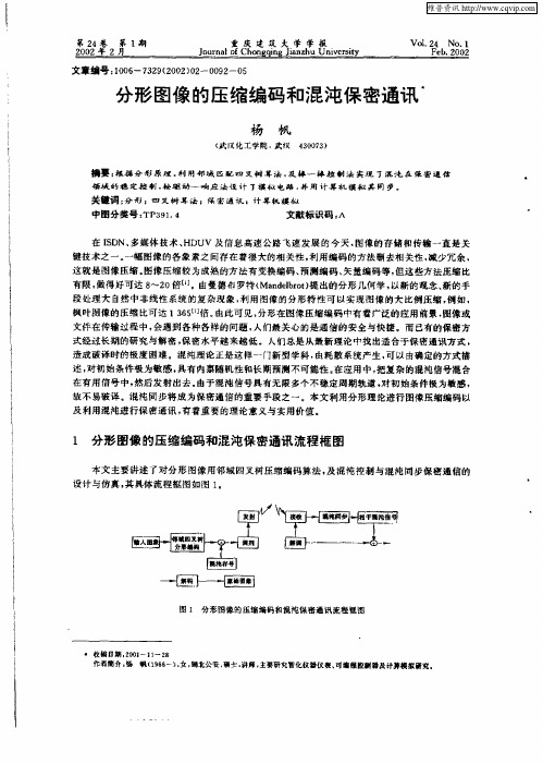 分形图像的压缩编码和混沌保密通讯