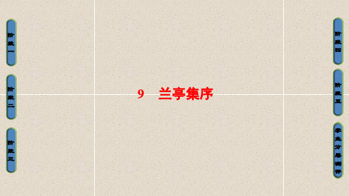 鲁人版高一语文必修三第4单元第9课《兰亭集序》ppt课件