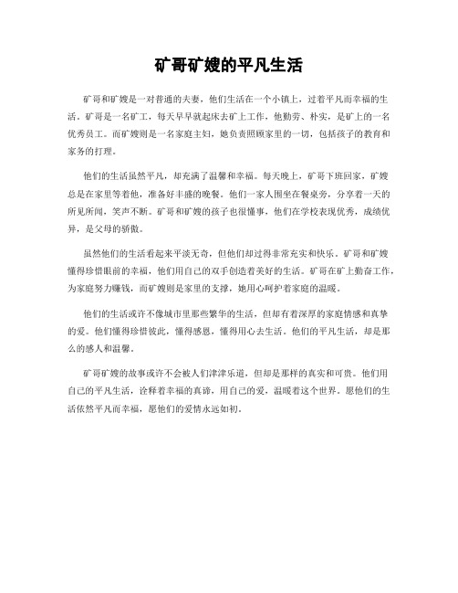 矿哥矿嫂的平凡生活