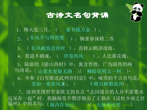 《古诗文名句背诵》PPT课件