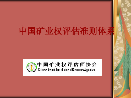 中国矿业权评估准则体系.ppt