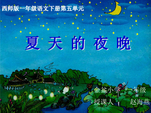 一年级语文下册夏天的夜晚课件