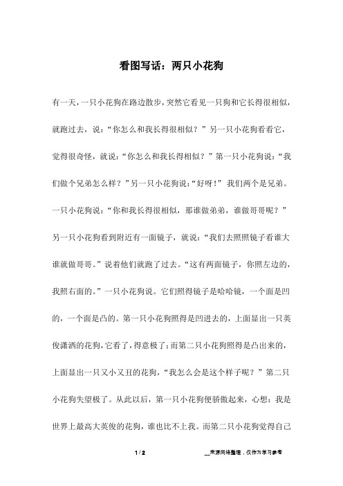 看图写话：两只小花狗
