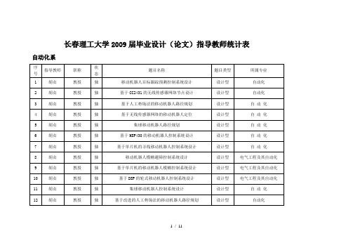 长春理工大学届毕业设计(论文)