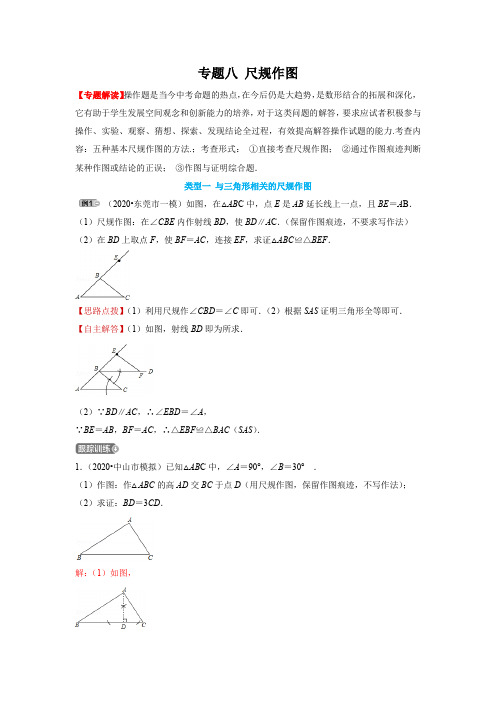 专题08 尺规作图(解析版)