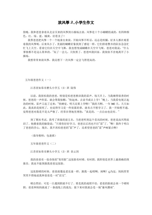 放风筝2_小学生作文