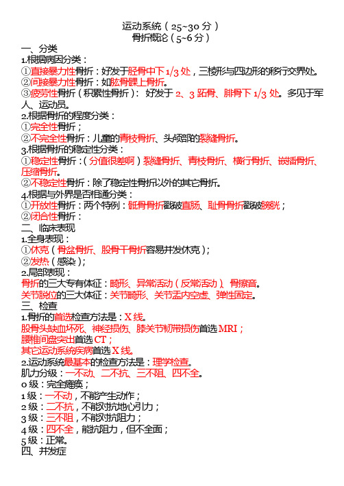 医学笔记-运动系统