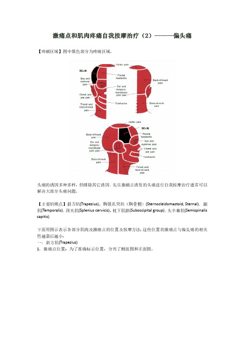 激痛点和肌肉疼痛自我按摩治疗(2)------偏头痛