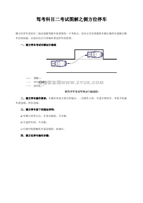 驾考科目二考试图解之侧方位停车