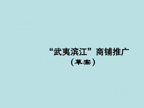 最新(完美版)【重庆武夷滨江南滨路餐饮街商铺推广策划方案】(PPT 43页)