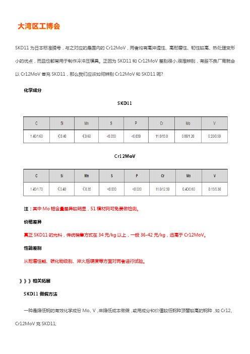 辨别SKD11和Cr12MoV的方法