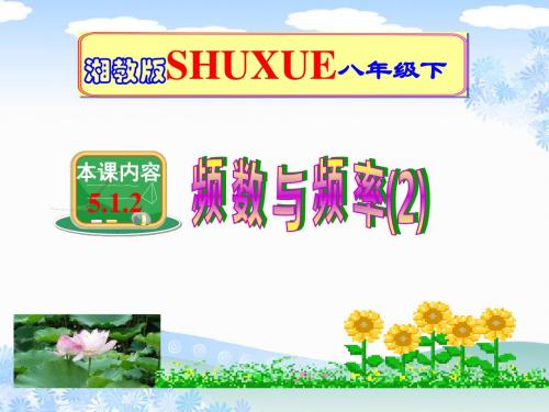湘教版八年级数学下册《5章 数据的频数分布  5.1 频数与频率  5.1频数与频率的应用》公开课课件_3