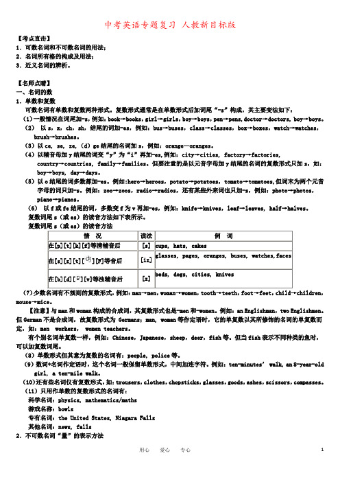 中考英语专题复习 人教新目标版