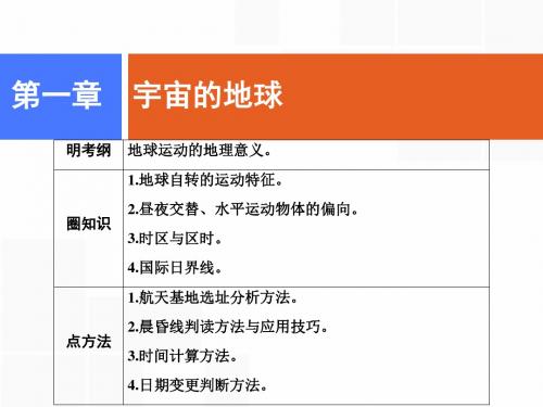2019届高考一轮创新思维地理：第一章  第三讲 地球的运动(一)——自转 课件(湘教版)(86张PPT)