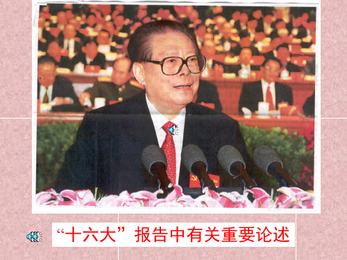 十六大报告重要论述