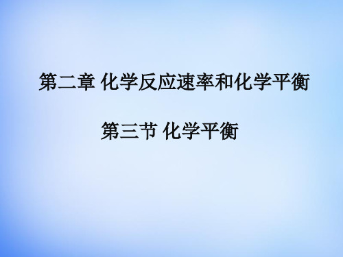 高中化学 2.3《化学平衡》课件1 新人教版选修4