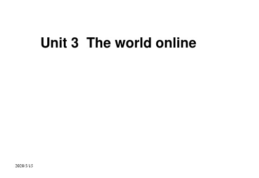 优秀课件：高三英语the world online课件.ppt