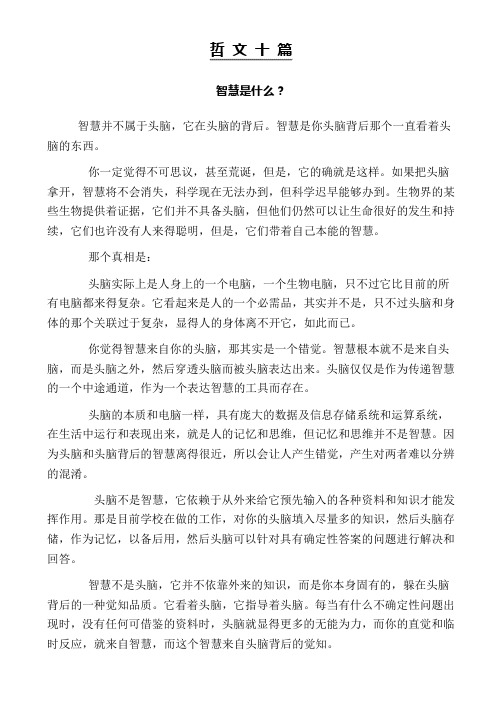 哲 文 十 篇