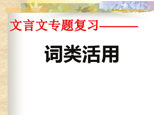 一轮复习总结-词类活用(名词)