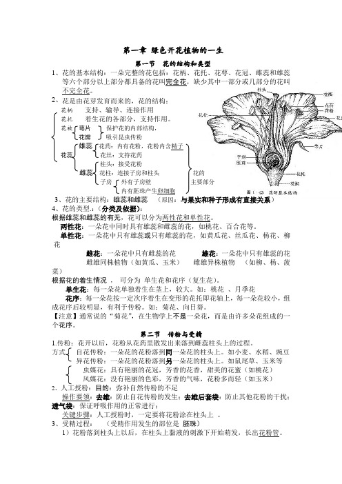 2017级初二上生物学案 答案及提纲