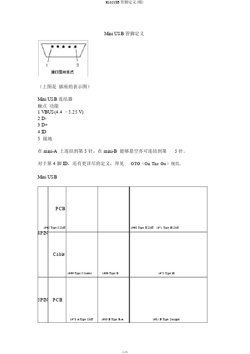 MiniUSB管脚定义(精)