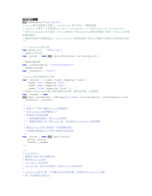 [计算机]extjs gridpanel的应用-精品文档