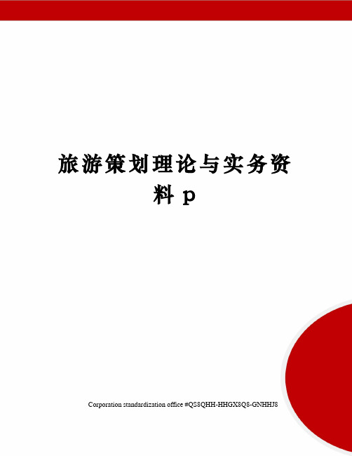 旅游策划理论与实务资料p