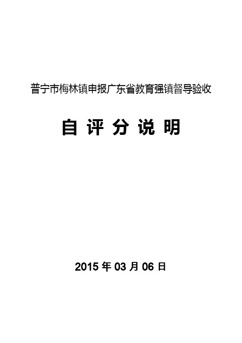 普宁市梅林镇申报广东省教育强镇督导验收