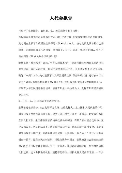 人代会报告