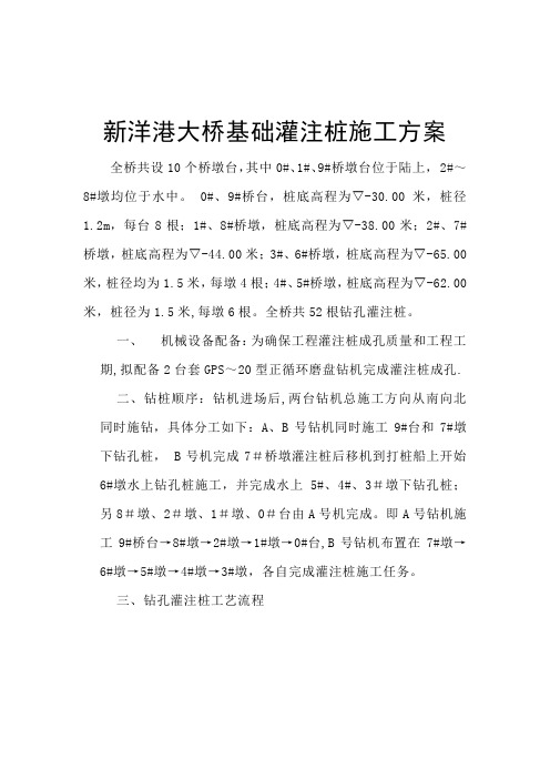 基础灌注桩施工方案