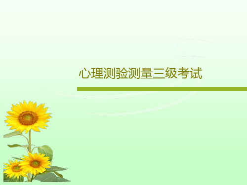 心理测验测量三级考试87页PPT