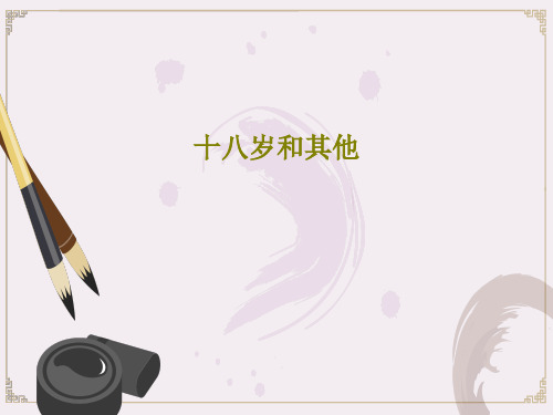十八岁和其他29页PPT
