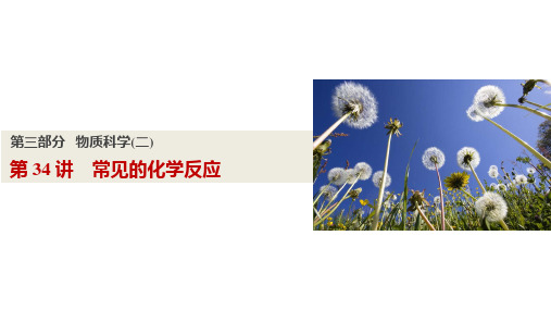 第34讲 常见的化学反应