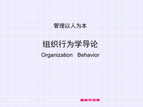 组织行为学-导论