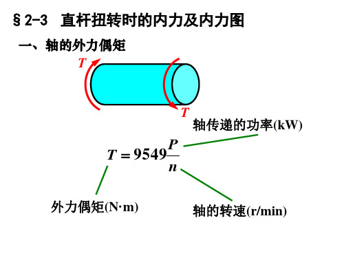 河海大学 材料力学 第二章杆件的内力分析第三节
