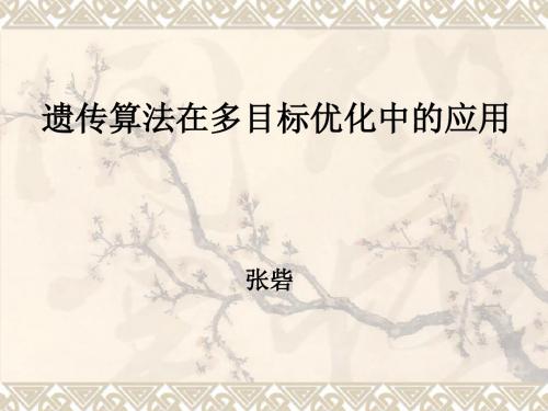 【目标管理】张砦-遗传算法在多目标优化中的应用