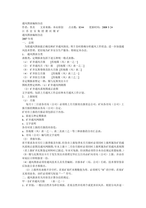 通风图表编制办法