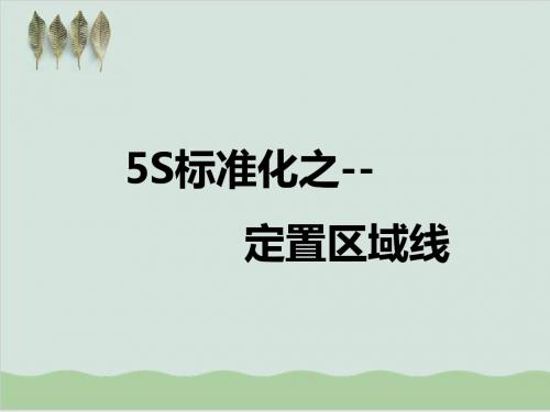 5S标准化之--定置区域线PPT课件( 29页)