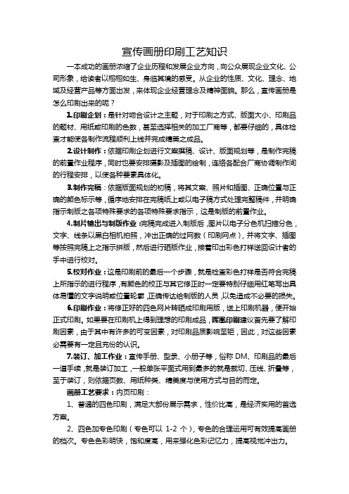 宣传画册印刷工艺知识