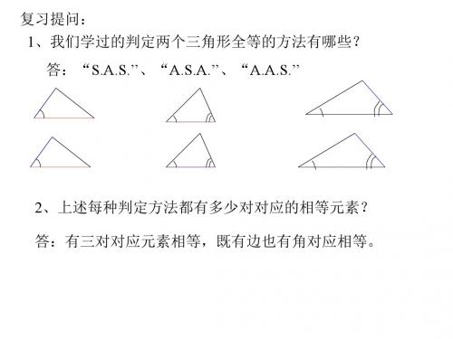 华东师大版八年级上册课件13.2三角形全等的判定--边边边(共14张PPT)