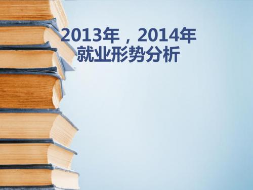 2013,2014年就业形势分析