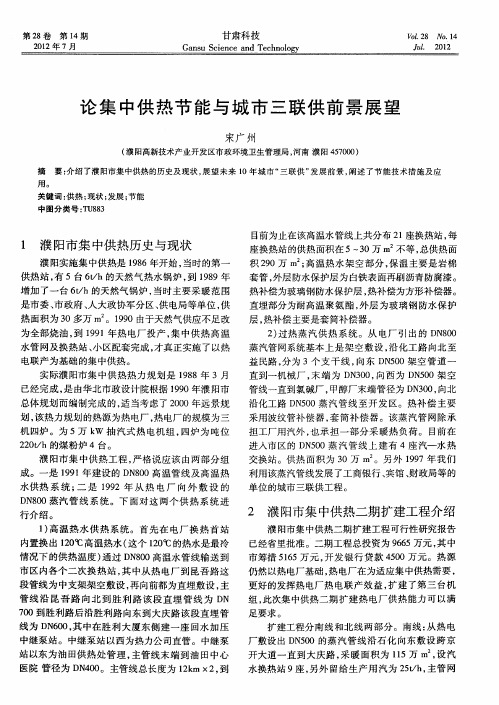 论集中供热节能与城市三联供前景展望