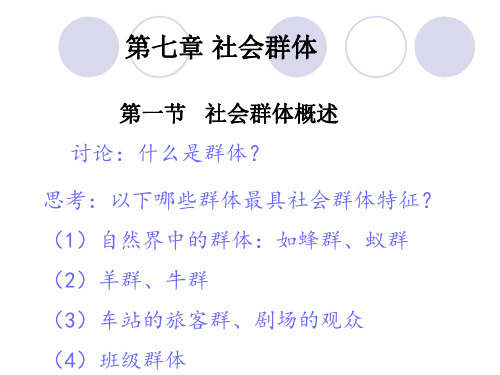 第七章 社会群体
