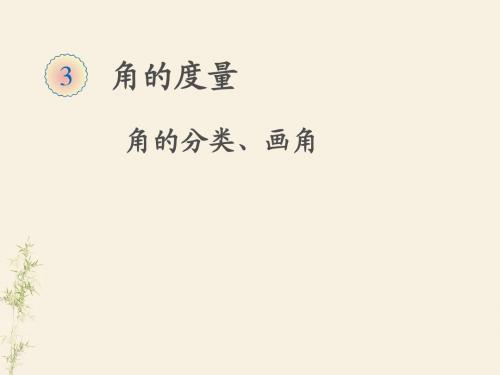 角的分类、画角