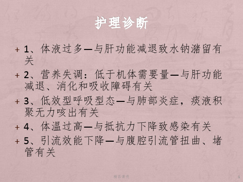 腹水病人护理