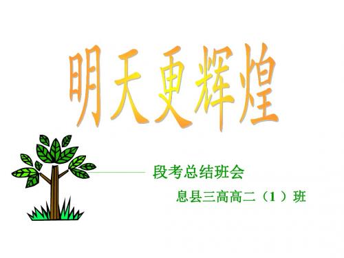 高二()段考总结班会主题班会课件