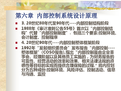 会计制度设计第六章