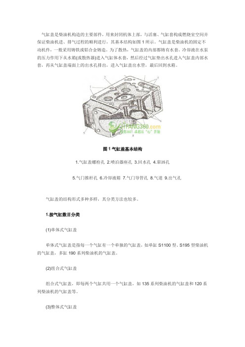 柴油机部件气缸盖的分类