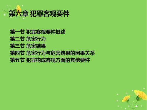 第六章 犯罪客观要件 刑法总论
